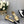 CAMELLIA CAP JANE SANDALS IN GOLD MIX BLACK LAMBSKIN