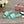 CC 25C Slippers Turquoise Fabric Material 212963