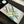 mule sandal 45 white green fabric embroidery