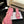 CC 25S Sandal Heel 50mm Pink Suede Kidskin Pearl Logo
