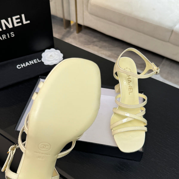 CC Cruise 25/26 Sandal 95mm Lemon Yellow Patent Leather