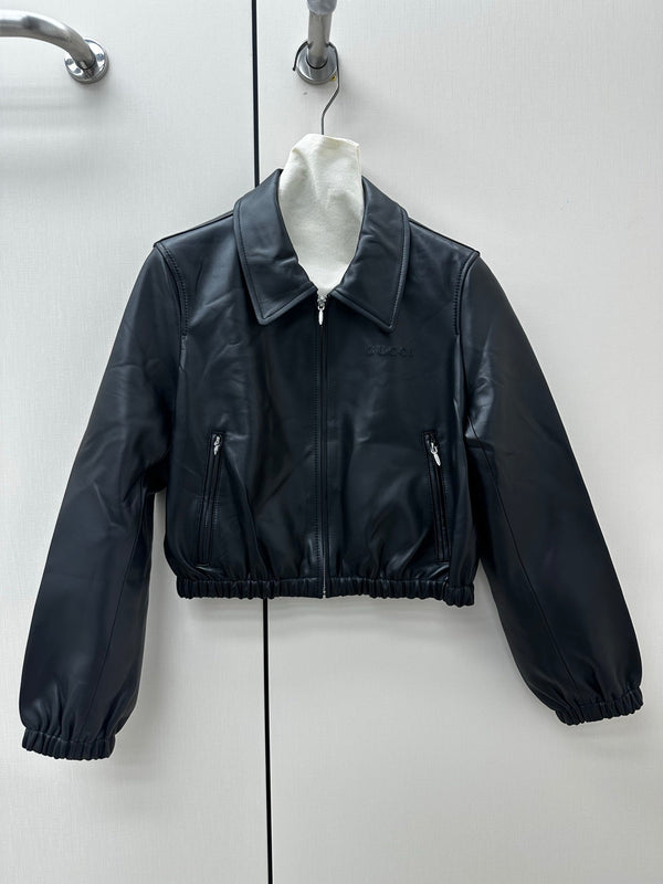 GG 26s Crop/Cropped Jacket Leather 420981
