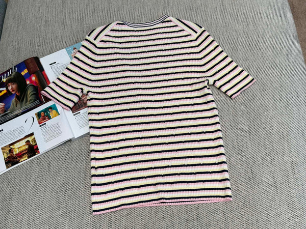Chanel T- Shirt Pink Yellow mix Black Tencel 232702
