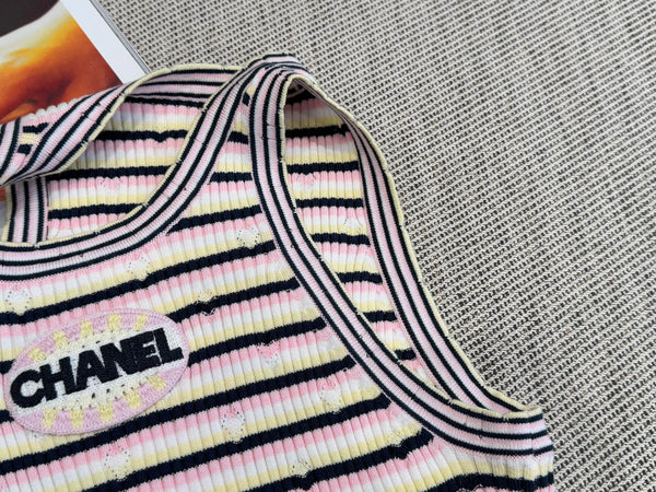Chanel Tank Top Multicolor Tencel 232700