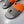 HM Oran Slippers in Gray and Orange Cowhide 735645