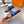 HM Oran Slippers in Blue and Orange Calfskin 735647