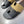 HM Oran Slippers in Gold and Black Cowhide 735631
