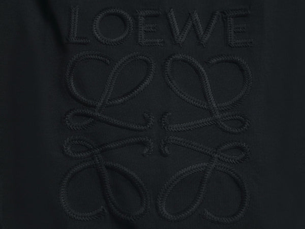 Loewe Men Logo Loose-Fit T-Shirt Black Cotton