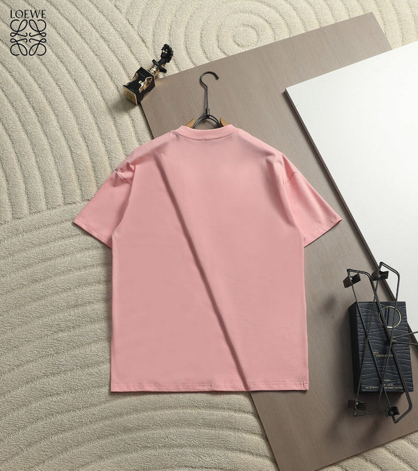 Loewe Men Logo Loose-Fit T-Shirt Light Pink Cotton