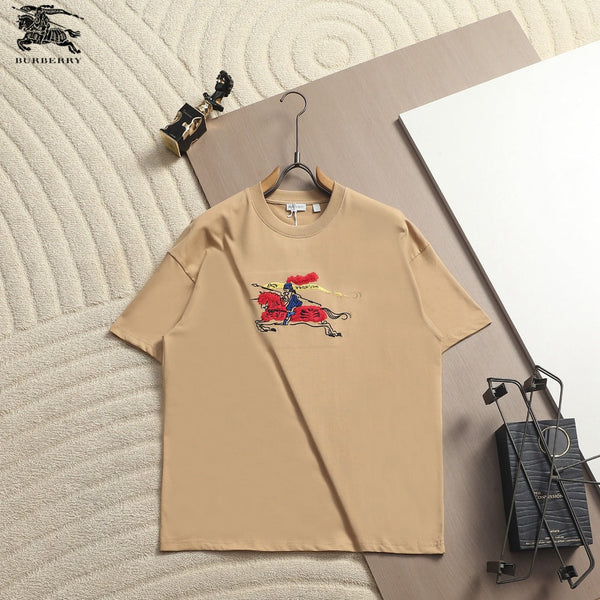 Burberry Men Oversized T-Shirt Beige Cotton