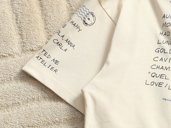 Fendi Men Oversized T-Shirt Cream Cotton