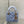 MICRO 12 LADY BAG IN CERULEAN BLUE SATIN WITH BEADING