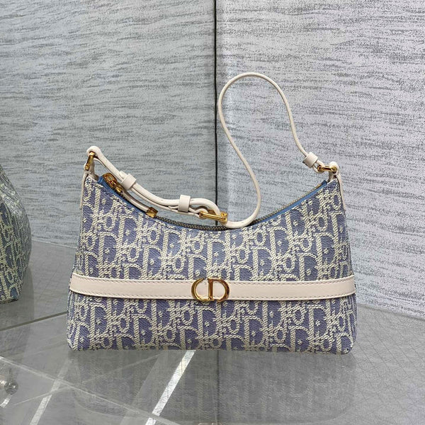 CD Miss Caro 24 blue raffia-effect fabric