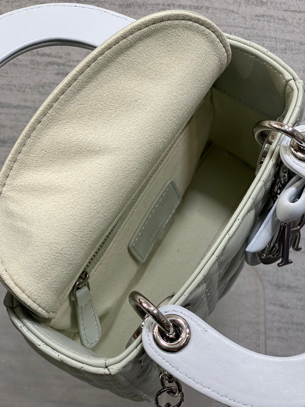 CD 2026 Mini Lady Dior Bag Grey Charcoal Lambskin 286581