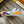 SNEAKERS IN GREY MESH BREATHABLE FABRIC AND BLUE MIX ORANGE CALFSKIN