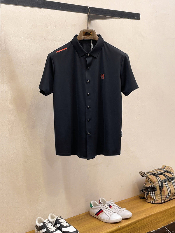 HM Men Short-Sleeve Polo Shirt Silk