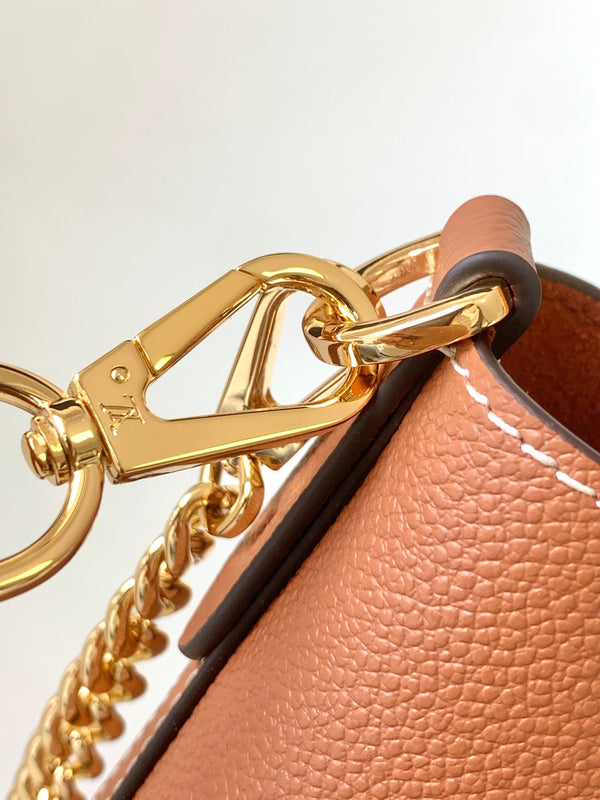 LV Lock and Walk Bag Brown Gold Cowhide 241222