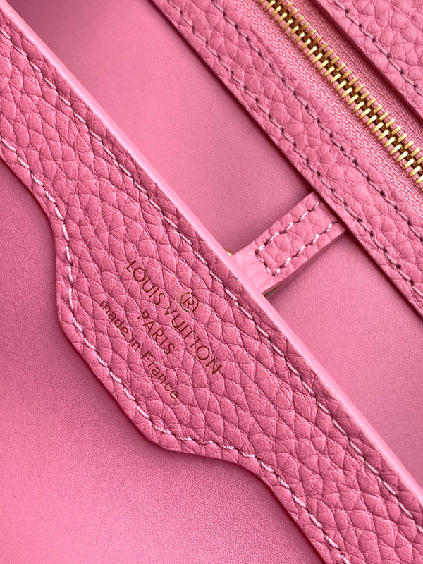 CAPUCINES MINI 21 IN MARSHMALLOW PINK TAURILLON GOLD HARDWARE
