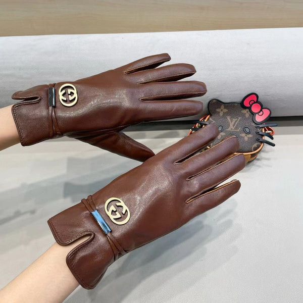 TOUCHSCREEN GLOVES IN PENNY BROWN SHEEPSKIN 391499