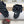 GLOVES IN BLACK MIX WHITE WOOL 454573