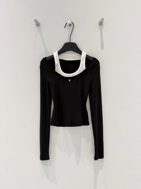 CC Layered Long Sleeve Tee Tencel Wool 351220