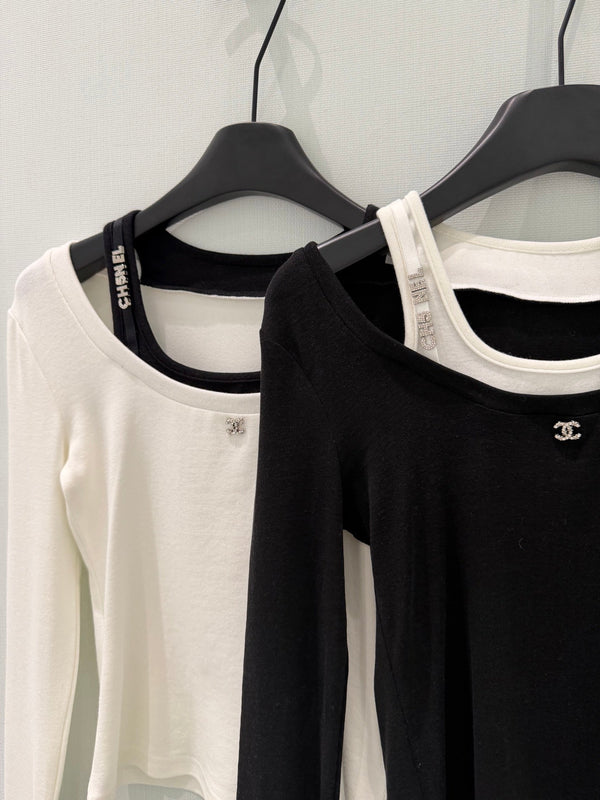 CC Layered Long Sleeve Tee Tencel Wool 351220