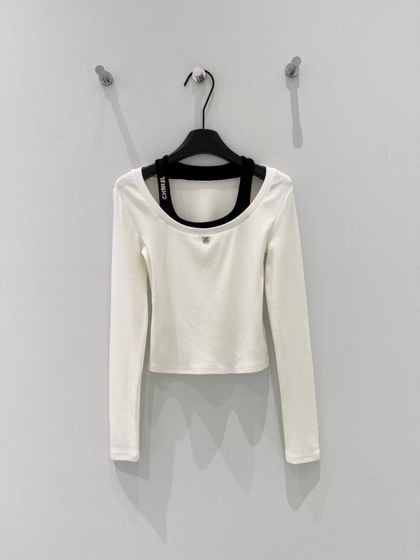 CC Layered Long Sleeve Tee Tencel Wool 351220