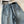 CC Rhinestone Belt Wide-Leg Jeans Blue Denim 351177