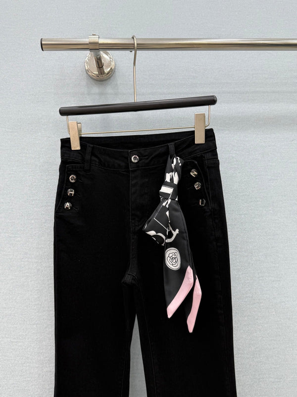 CC 2026 Jeans Black Flared Denim Cotton 435466