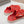 SNEAKER MULES IN RED CANVAS GRAFFITI LOGO