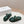 PRA CROCODILE MOTIF SLIDES SANDALS CASTLETON GREEN CALFSKIN