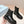 PRA MONOLITH BRUSHED BOOTIES GLOSSY BLACK CALFSKIN