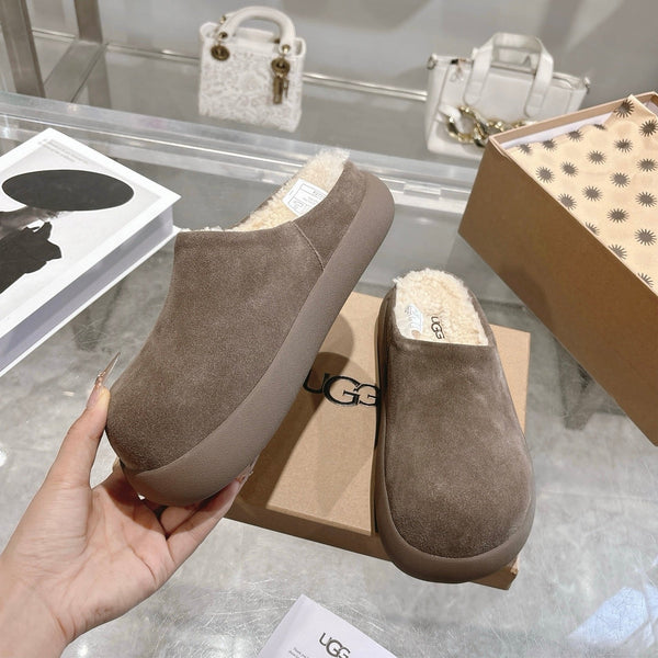 UGG Classic Ultra Mini Mule Muted Brown Wool Suede 518883