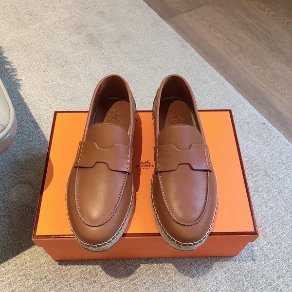 HM Trip Espadrille Brown Calfskin