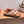 HM 25 Heracles Sandal Brown Calfskin Light Pink Canvas