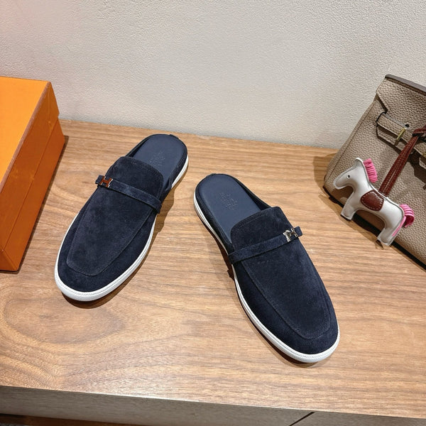 HM Men's 25 Likely Mule Navy Blue Suede 691643