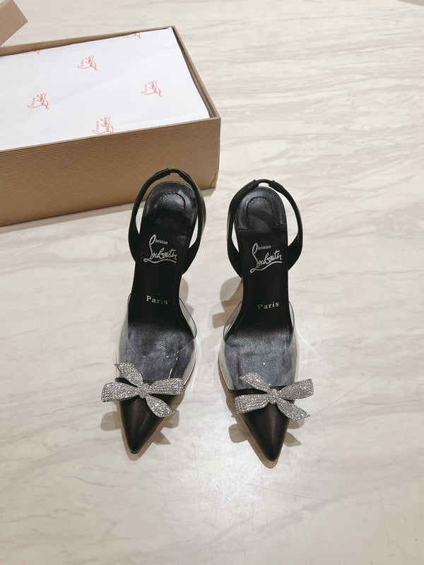 CL Astrinodo Leather And Pvc Pumps 100mm Black Leather 167647