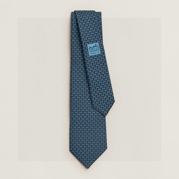 HM Hilario Tie Blue Twill Silk 210002