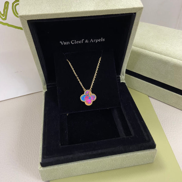 VCA Clover Vintage Pink Mop Necklace