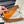 HM LUCK BELT GOLD BUCKLE & REVERSIBLE DARK ORANGE LEATHER STRAP 38MM