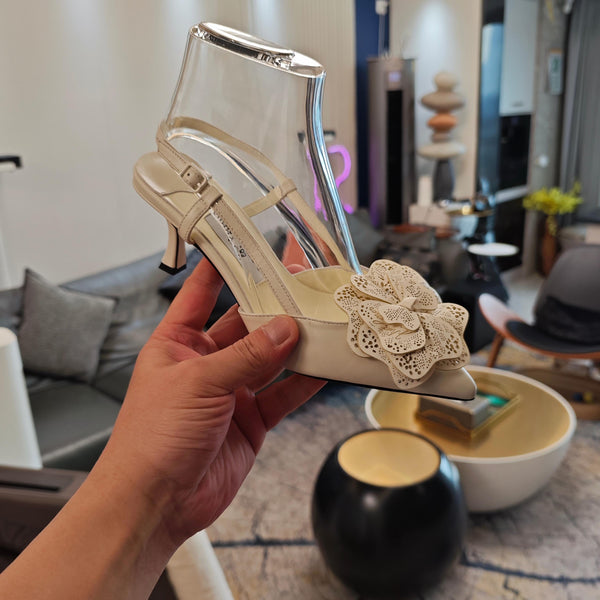 JC Mimmi Pumps 5cm Cream Leather 900901