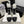CC 26 Combat Boot White Black Tweed Leather 588800