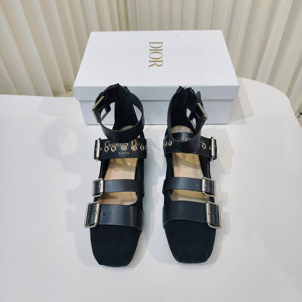 CD 26s Punk Ballet Flats Black Suede 927875