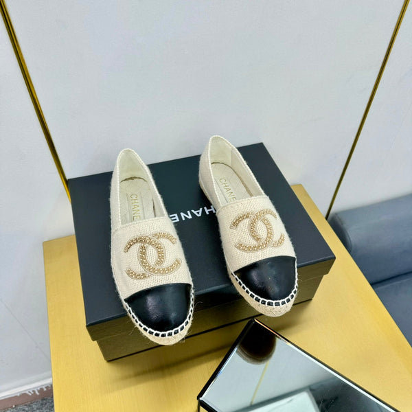 CC 25s Loafers Beige Light Wool Leather 297814