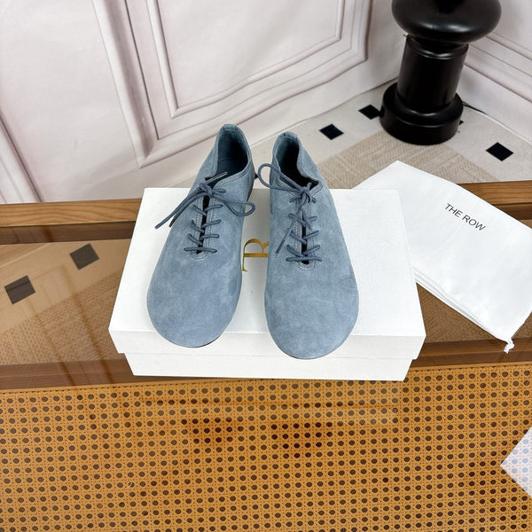 TR Deep Mouth Slip-on Loafers Blue Grey Suede 931973
