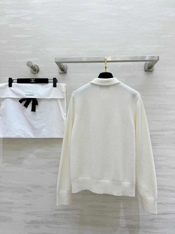CC Cardigan White Cashmere 343307