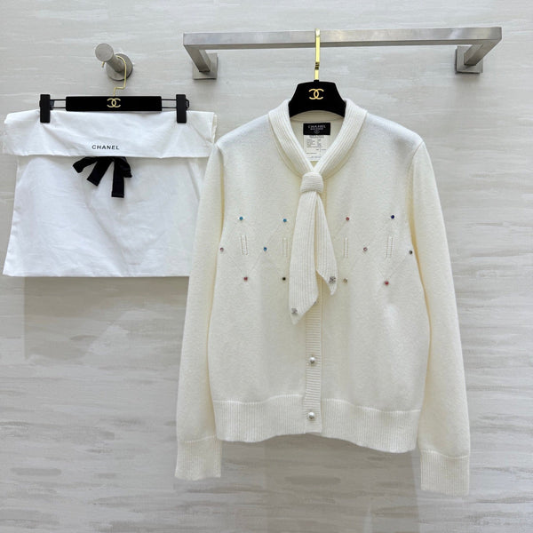 CC Cardigan White Cashmere 343307