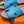 HM IZMIR SANDAL GRAY AND CERULEAN CALFSKIN