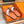 HM IZMIR SANDAL ORANGE AND WHITE LAMBSKIN