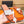 HM IZMIR SANDAL ORANGE AND WHITE LAMBSKIN